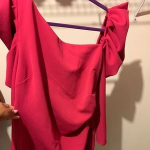 ASYMMETRICAL-HEM SHEATH DRESS -PRIMROSE